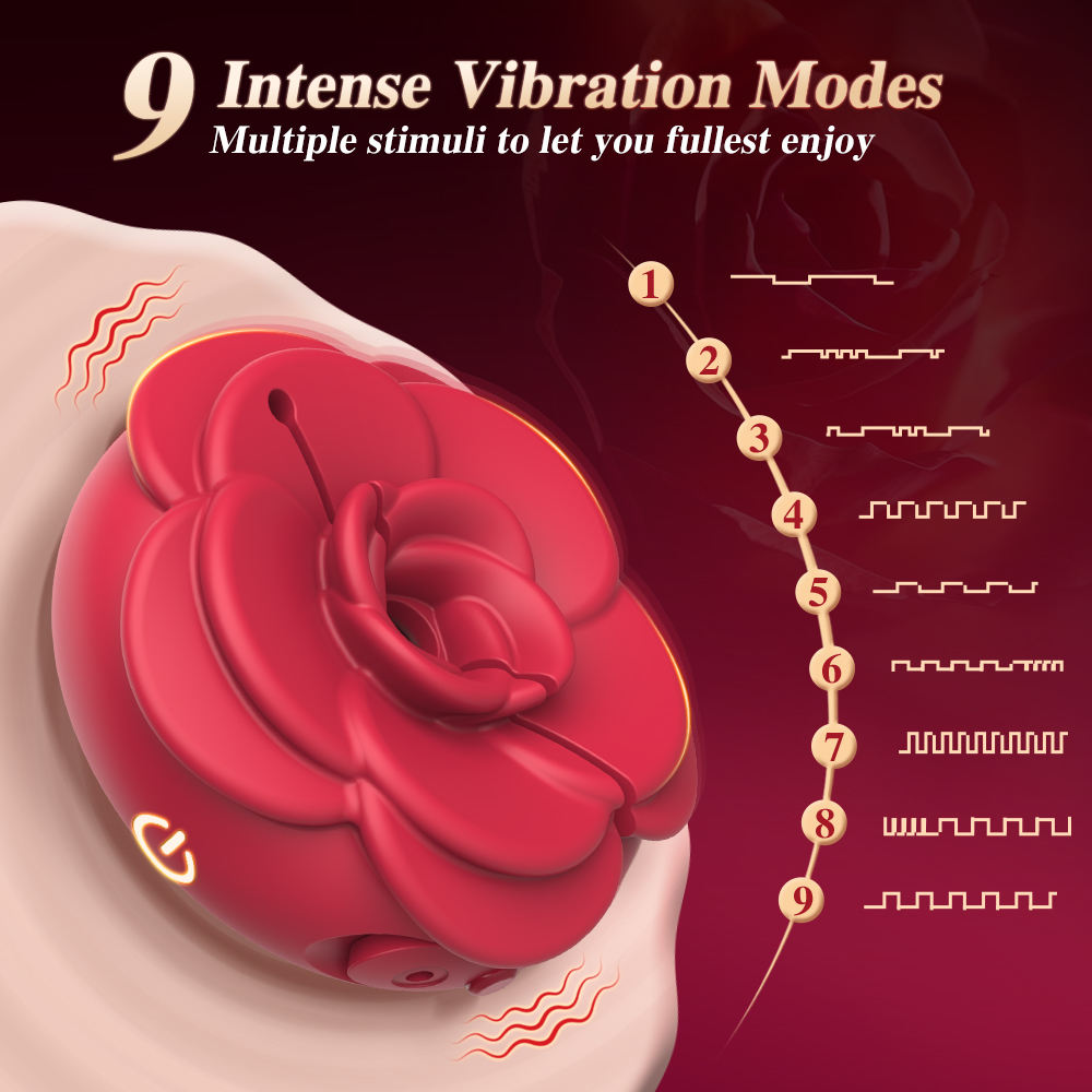 Rose-vibrator til brystvorter